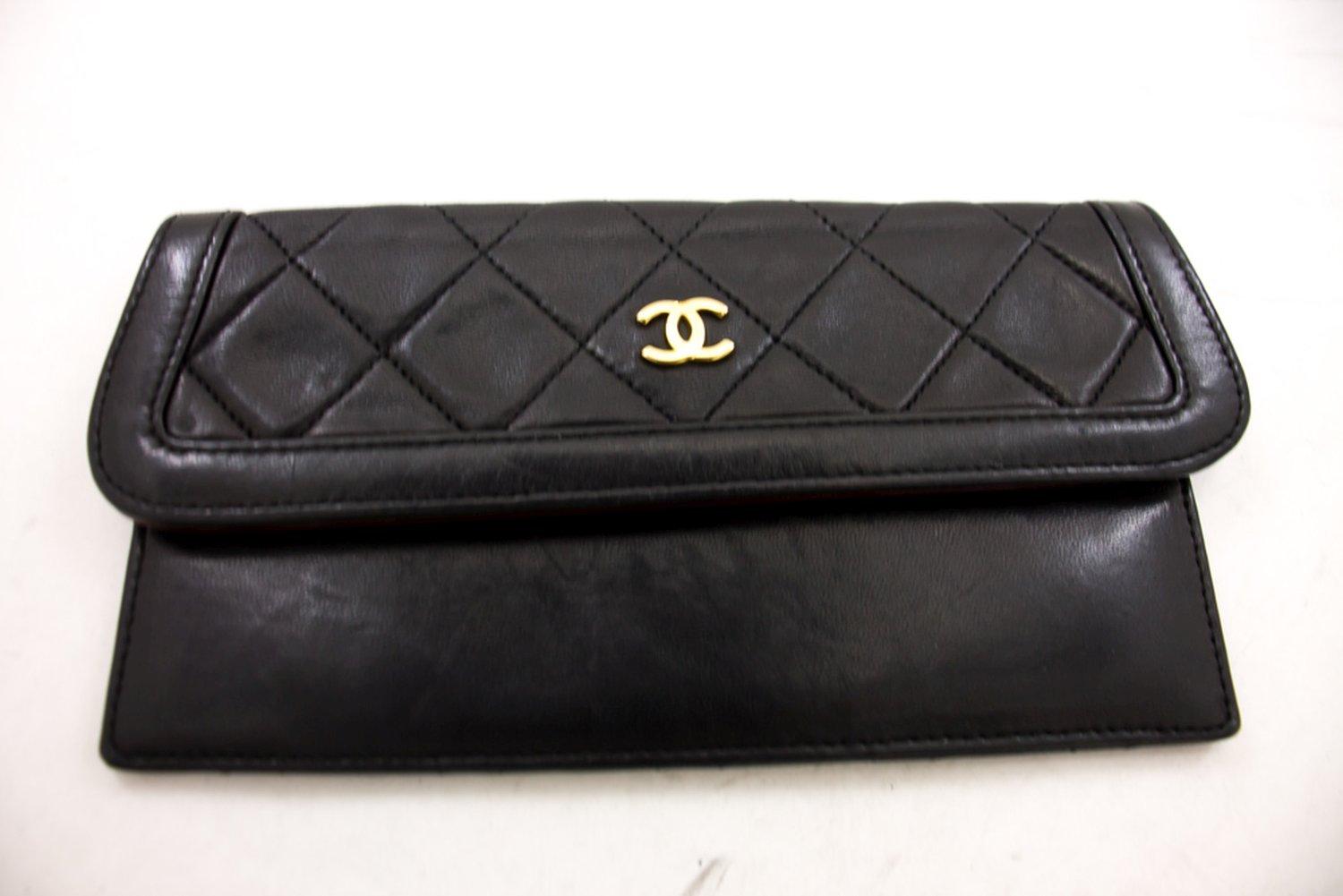 CHANEL Vintage Classic Chain Shoulder Bag Single Flap Quilted Lamb 13