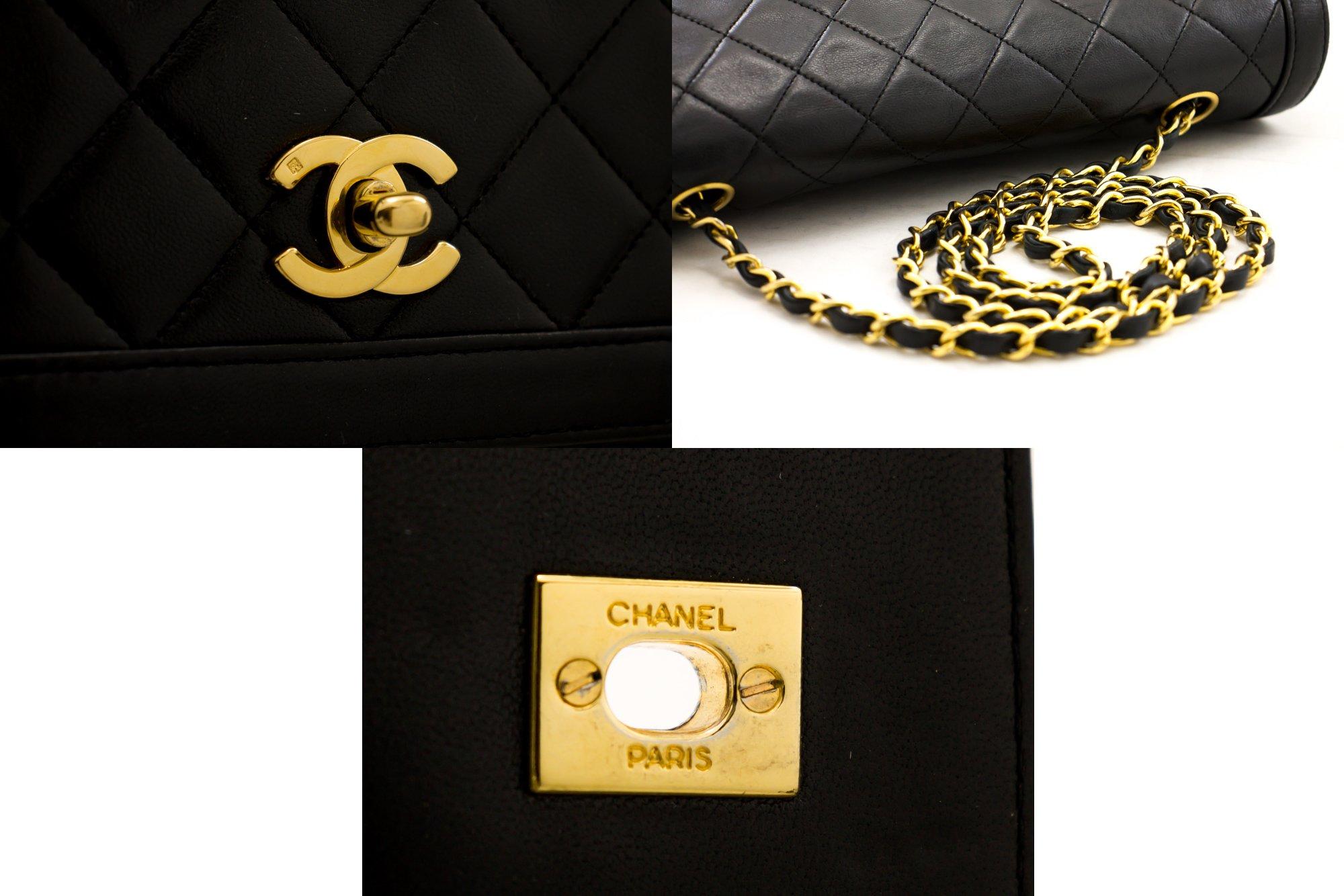 CHANEL Vintage Classic Chain Shoulder Bag Single Flap Quilted Lamb 2