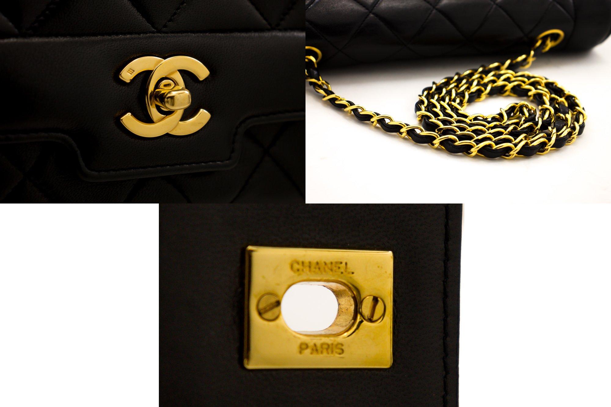 CHANEL Vintage Classic Chain Shoulder Bag Single Flap Quilted Lamb 3