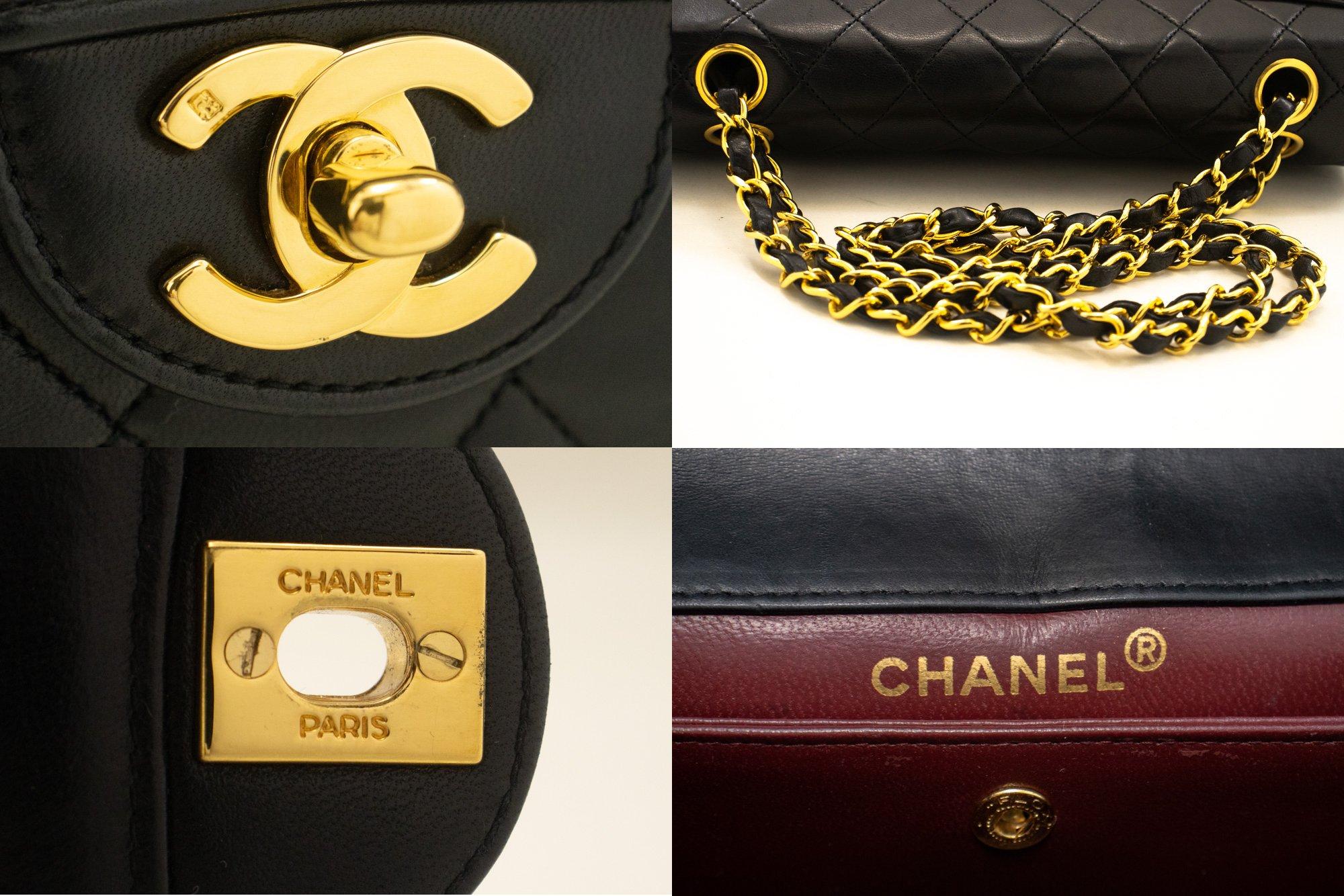 CHANEL Vintage Classic Chain Shoulder Bag Single Flap Quilted Lamb For Sale 3