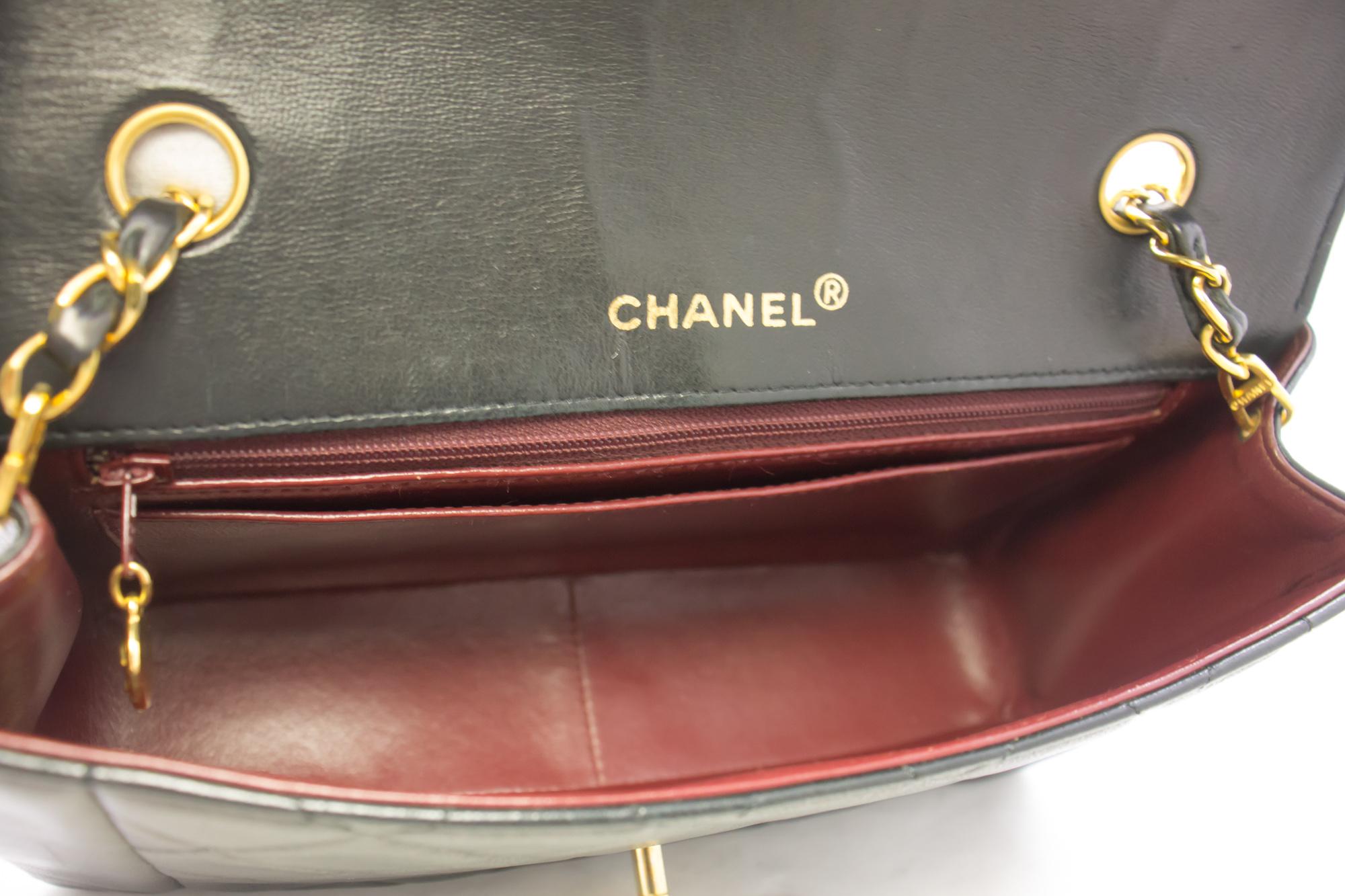 CHANEL Vintage Classic Chain Shoulder Bag Single Flap Quilted Lamb 5