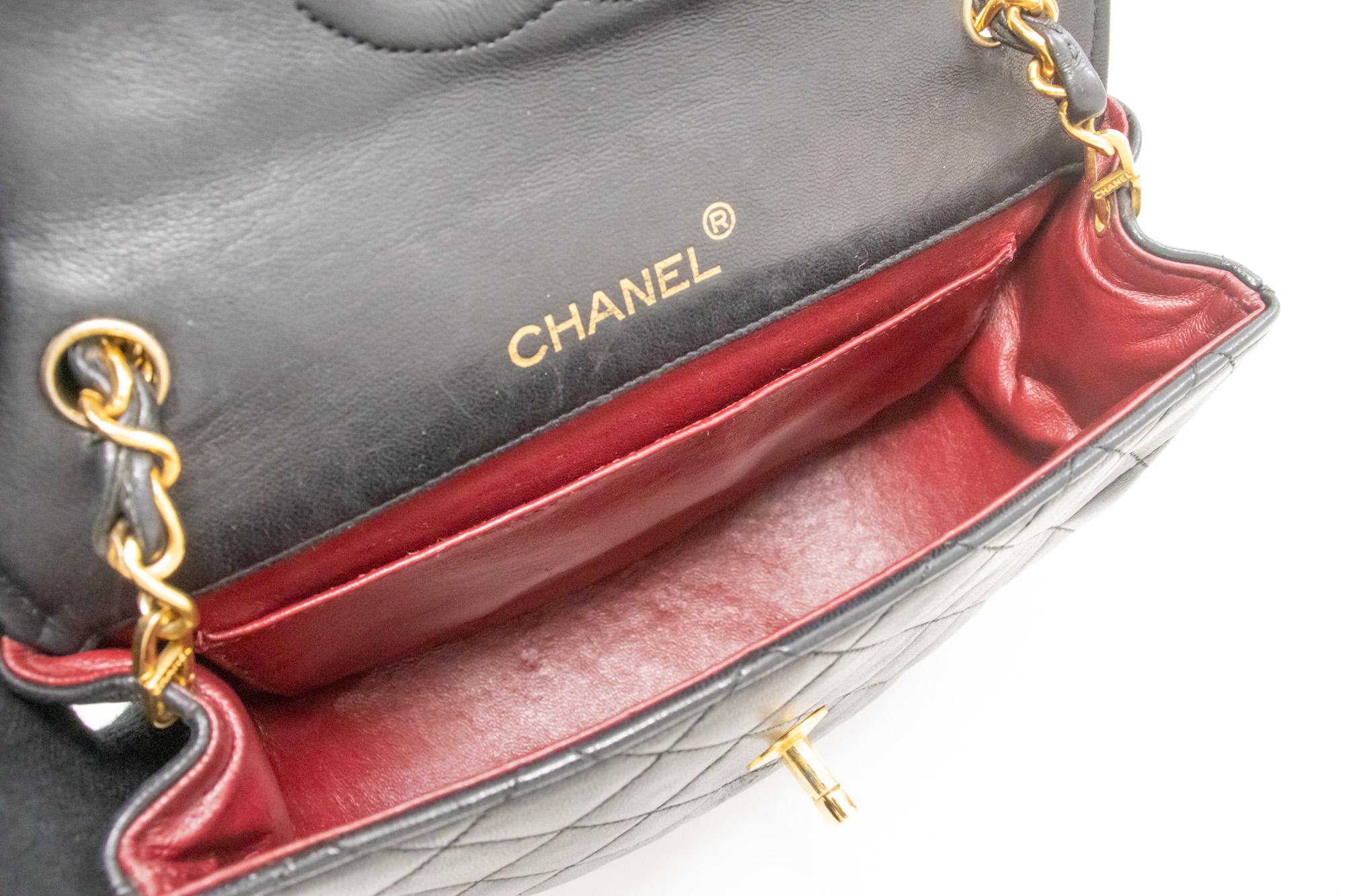 CHANEL Vintage Classic Chain Shoulder Bag Single Flap Quilted Lamb 4