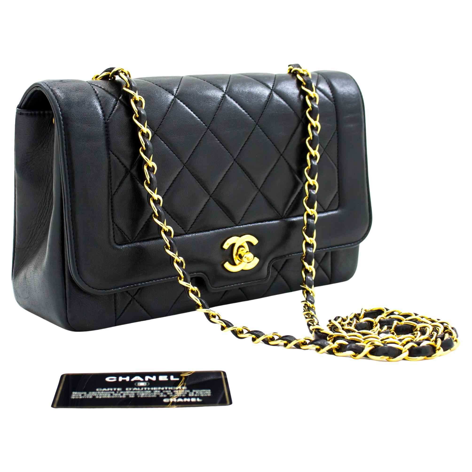 CHANEL Vintage Classic Chain Shoulder Bag Single Flap Quilted Lamb