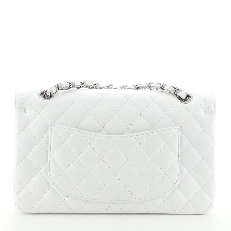 Chanel Vintage Classic Double Flap Bag Quilted Caviar Medium  In Good Condition In NY, NY