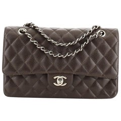 Chanel Vintage Classic Double Flap Bag Quilted Caviar Medium