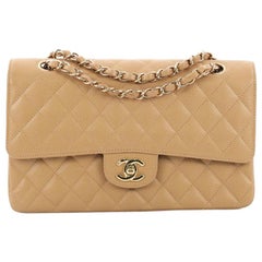 Chanel Vintage Classic Double Flap Bag Quilted Caviar Medium