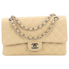 Chanel Vintage Classic Double Flap Bag Quilted Caviar Medium