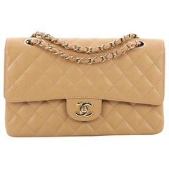 Chanel Vintage Classic Double Flap Bag Quilted Caviar Medium