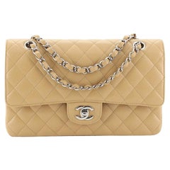 Chanel Vintage Classic Double Flap Bag Quilted Caviar Medium