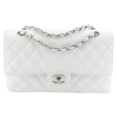 Chanel Vintage Classic Double Flap Bag Quilted Caviar Medium 