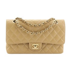 Chanel Vintage Classic Double Flap Bag Quilted Caviar Medium
