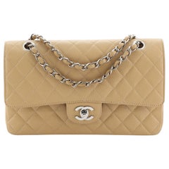 Chanel Vintage Classic Double Flap Bag Quilted Caviar Medium