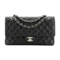 Chanel  Vintage Classic Double Flap Bag Quilted Caviar Medium