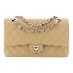 Chanel Vintage Classic Double Flap Bag Quilted Caviar Medium 