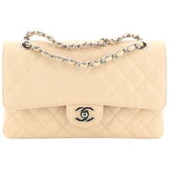 Chanel Vintage Classic Double Flap Bag Quilted Caviar Medium