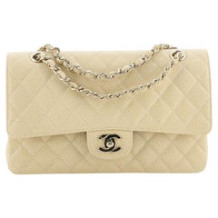 Chanel Vintage Classic Double Flap Bag Quilted Caviar Medium 