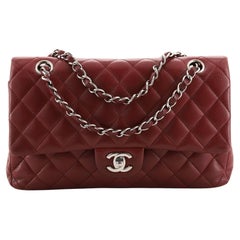 Chanel Vintage Classic Double Flap Bag Quilted Caviar Medium