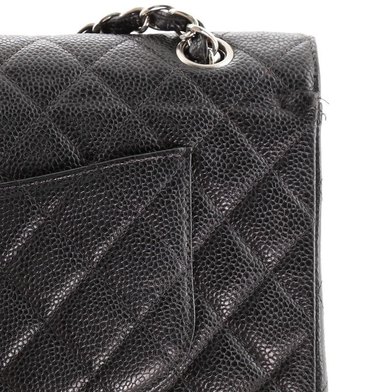Chanel Vintage Classic Double Flap Bag Quilted Caviar Small 1