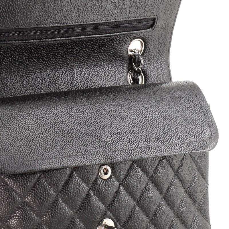 Chanel Vintage Classic Double Flap Bag Quilted Caviar Small 2
