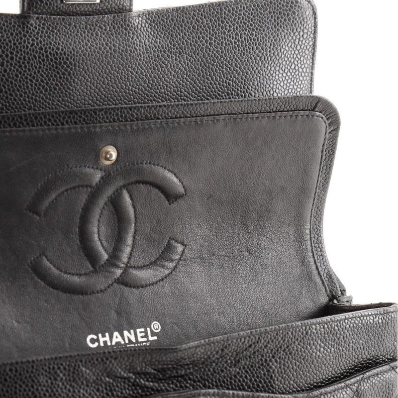 Chanel Vintage Classic Double Flap Bag Quilted Caviar Small 4