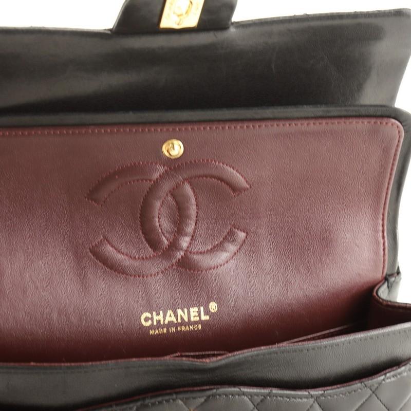Chanel Vintage Classic Double Flap Bag Quilted Lambskin Medium 5