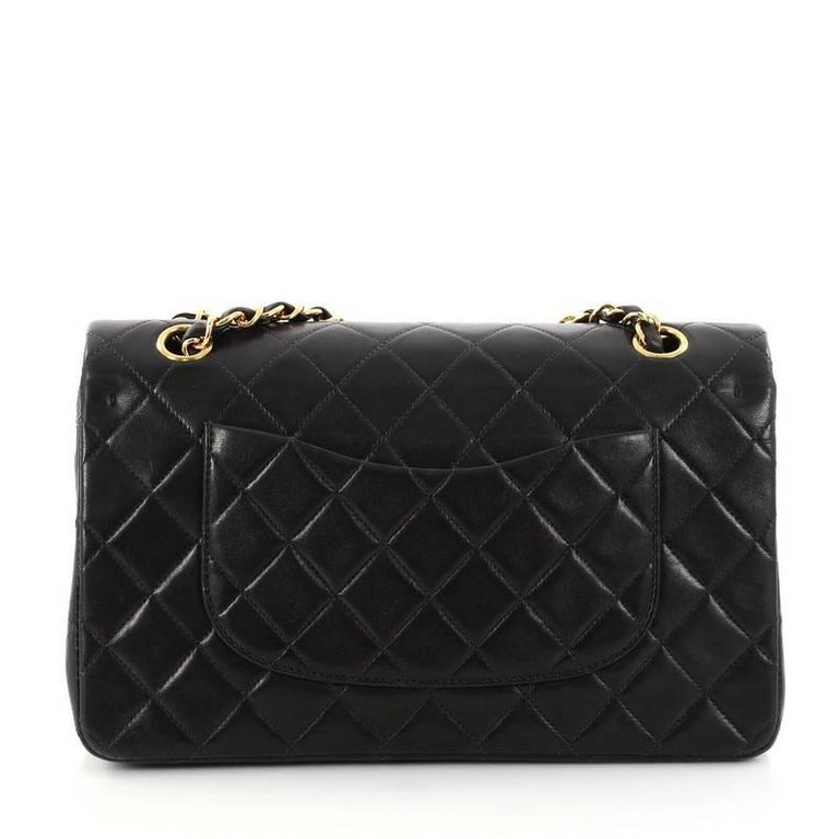 Chanel Vintage Classic Small Flap Bag In Black Lambskin Flap Bag With Gold  Hardware SOLD