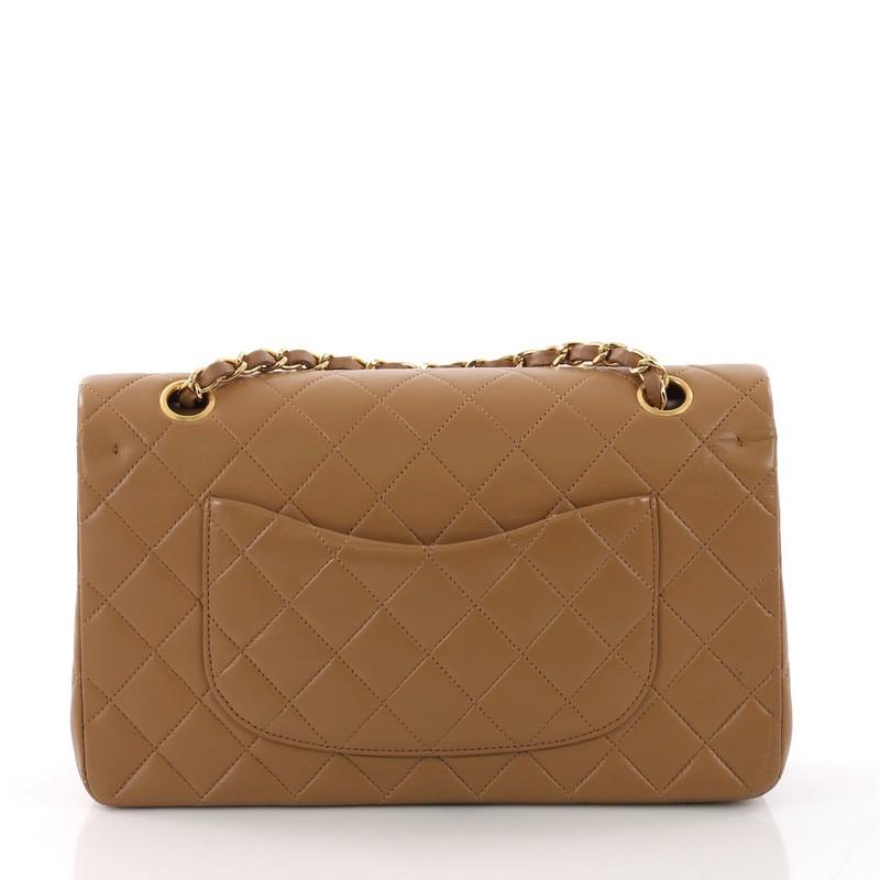 Chanel Vintage Classic Double Flap Bag Quilted Lambskin Medium In Good Condition In NY, NY