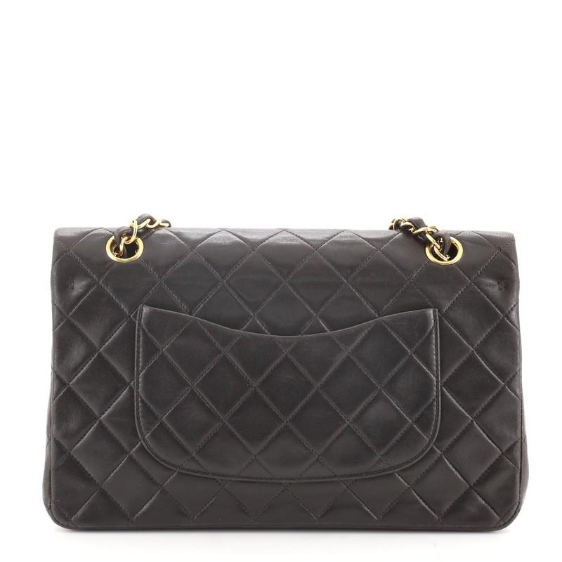 Chanel Vintage Classic Double Flap Bag Quilted Lambskin Medium In Fair Condition In NY, NY