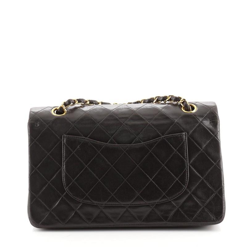 Chanel Vintage Classic Double Flap Bag Quilted Lambskin Medium In Good Condition In NY, NY