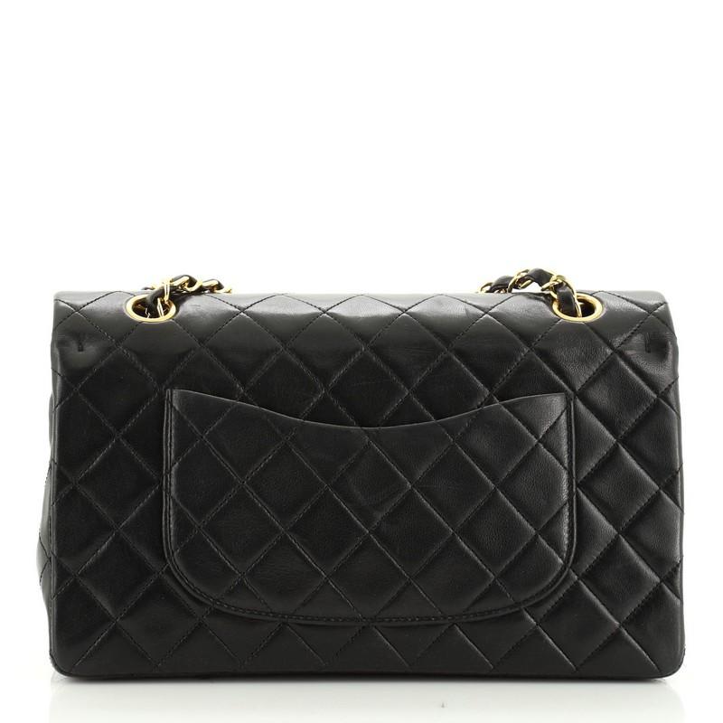 Chanel Vintage Classic Double Flap Bag Quilted Lambskin Medium In Good Condition In NY, NY