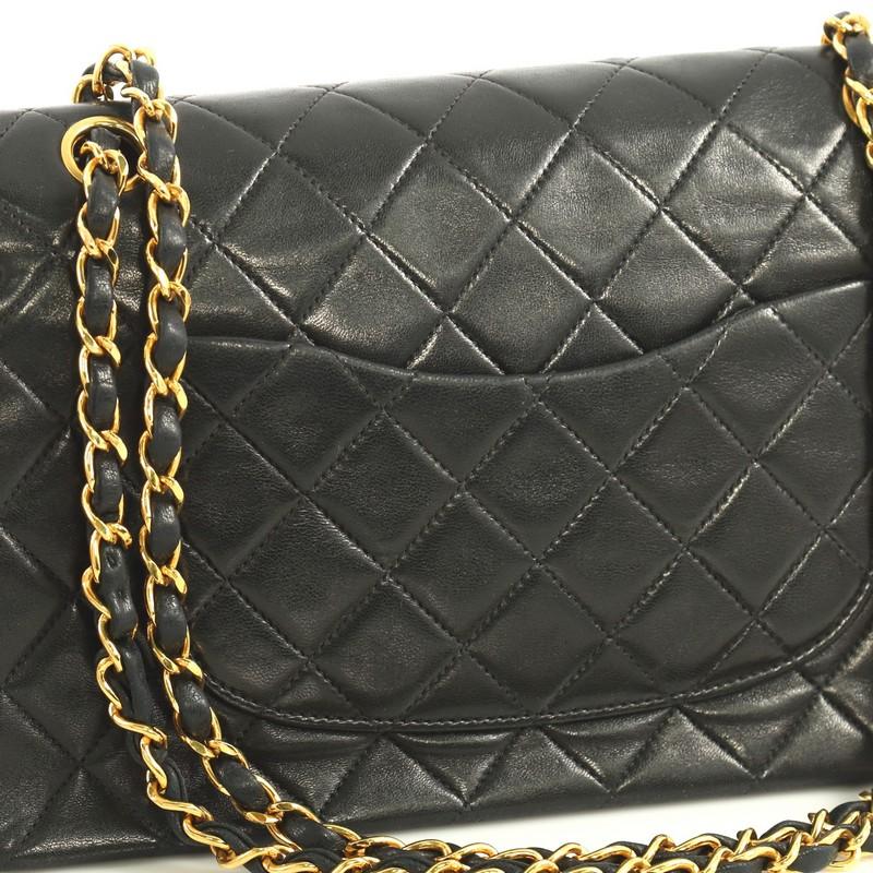 Chanel Vintage Classic Double Flap Bag Quilted Lambskin Medium 3
