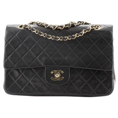 Chanel Vintage Classic Double Flap Bag Quilted Lambskin Medium