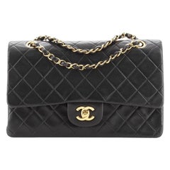 Chanel Vintage Classic Double Flap Bag Quilted Lambskin Medium