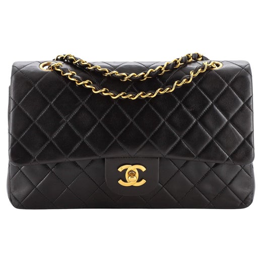 Chanel Vintage Classic Single Flap Bag Quilted Lambskin Maxi For