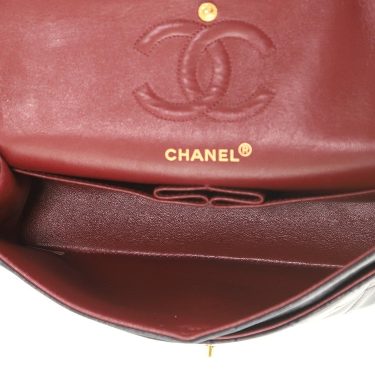 Chanel Vintage Classic Double Flap Bag Quilted Lambskin Small at 1stdibs