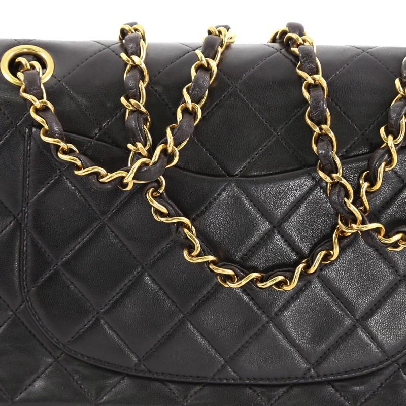Chanel Vintage Classic Double Flap Bag Quilted Lambskin Small 3