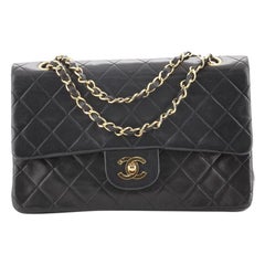 Chanel Vintage Classic Double Flap Bag Quilted Lambskin Small