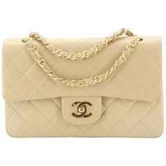 Chanel Vintage Classic Double Flap Bag Quilted Lambskin Small