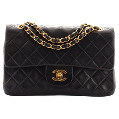 Chanel Vintage Classic Double Flap Bag Quilted Lambskin Small