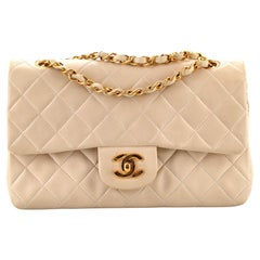 Chanel Vintage Classic Double Flap Bag Quilted Lambskin Small