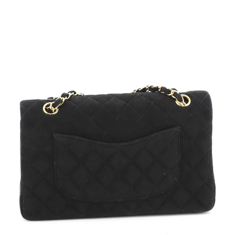 Chanel Vintage Classic Double Flap Bag Quilted Suede Medium In Good Condition In NY, NY