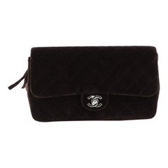 Chanel Vintage Classic Flap Backpack Quilted Suede Medium