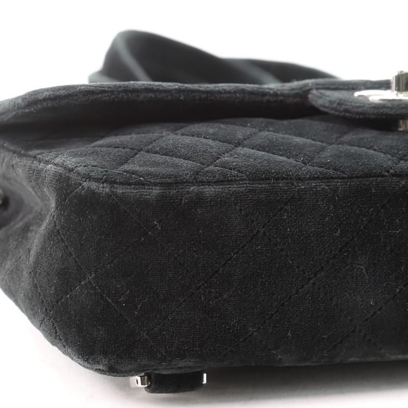 Chanel Vintage Classic Flap Backpack Quilted Velvet Medium 1