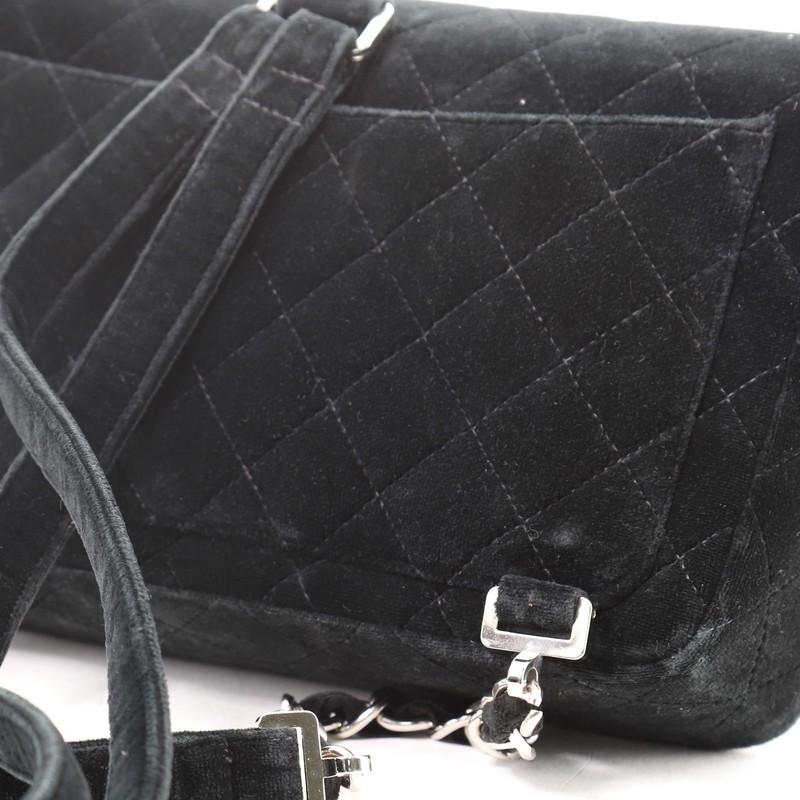 Chanel Vintage Classic Flap Backpack Quilted Velvet Medium 2