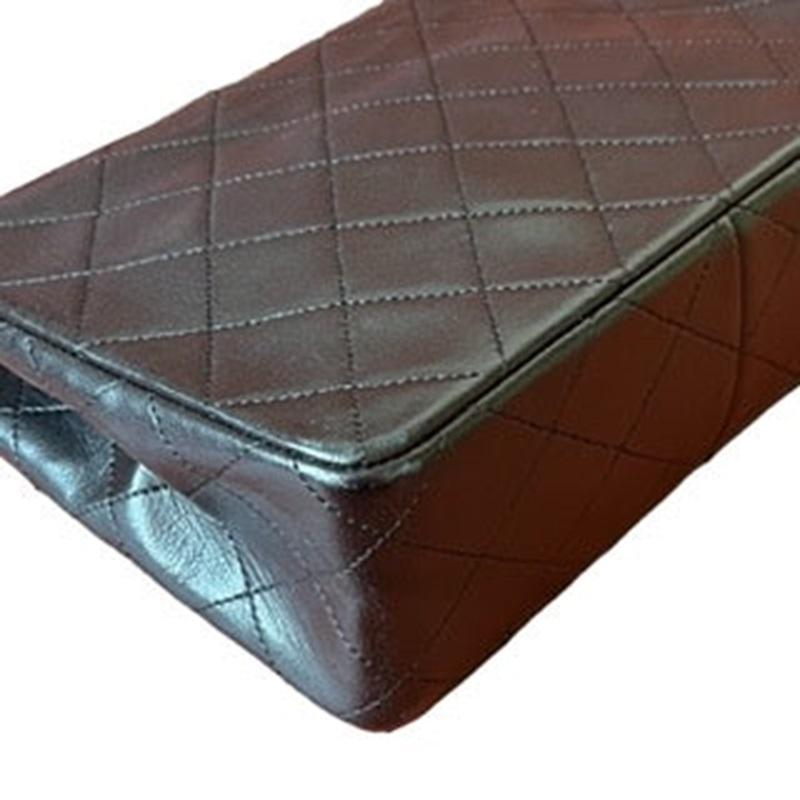 Chanel Vintage Classic Flap Mini Schwarzes Lammleder 24k Gold HW, 1989-1991 7