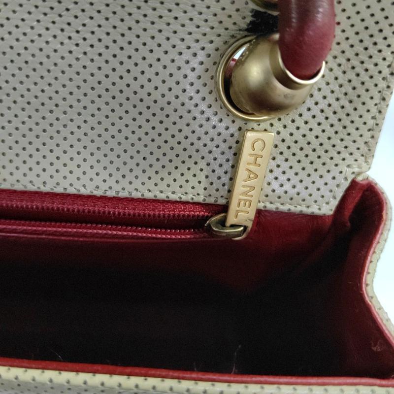 Chanel Vintage Classic Flap Perforated Leather and Leather Strap Bag, 2000-2002 6
