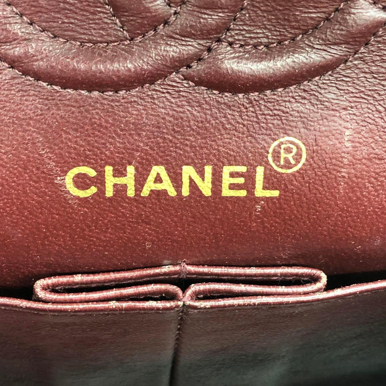 Chanel Vintage Classic Flap Small Black Lambskin Leather 24k Gold PlatedHardware For Sale 6