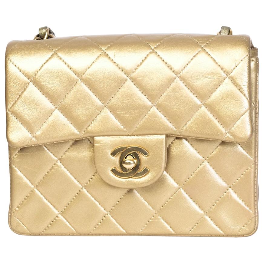 Chanel Vintage Classic Mini Flap Oro