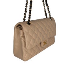 Chanel Vintage Classic Quilted Lambskin Medium Double Flap
