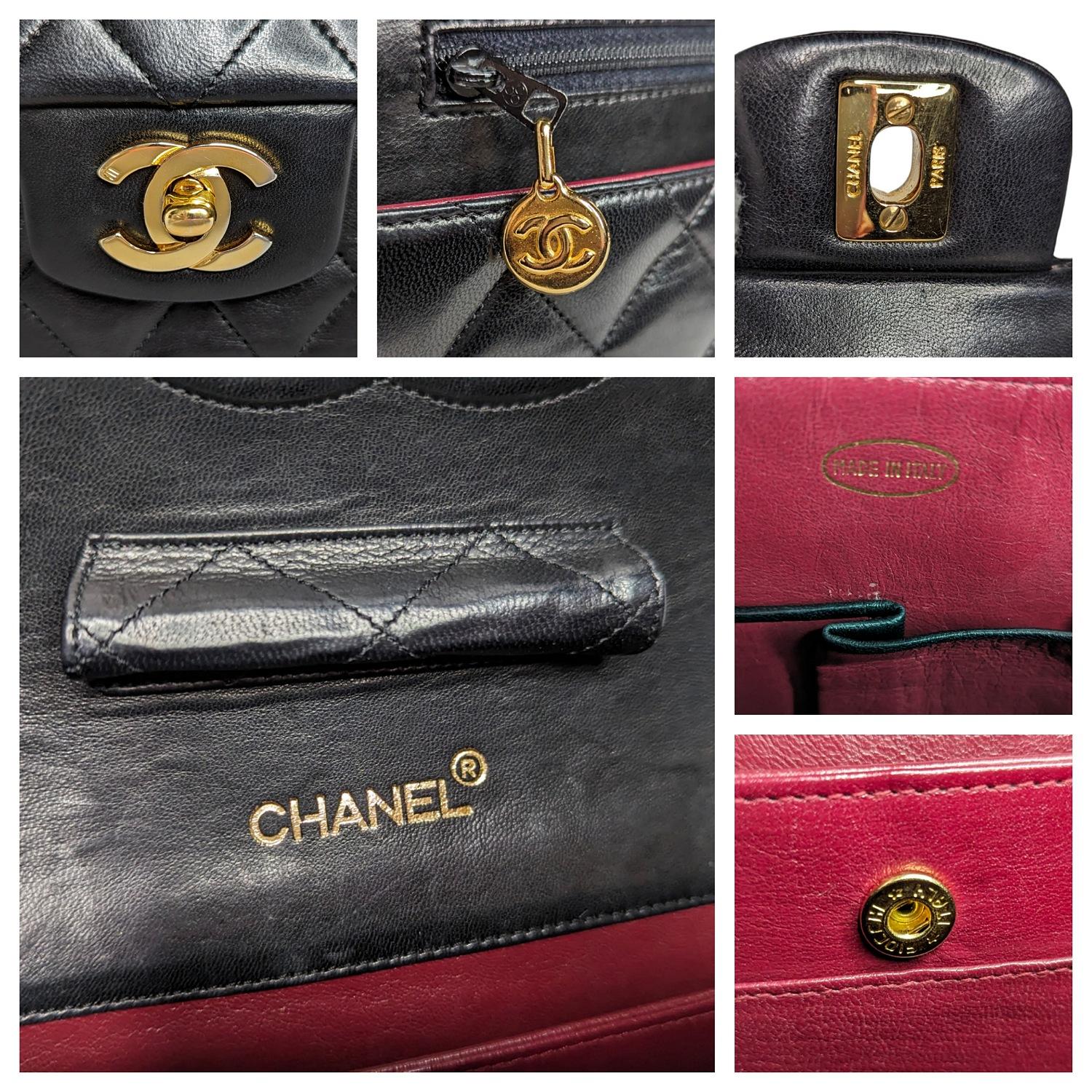 Chanel Vintage Classic Quilted Lambskin Medium Single Flap with Wallet For Sale 5